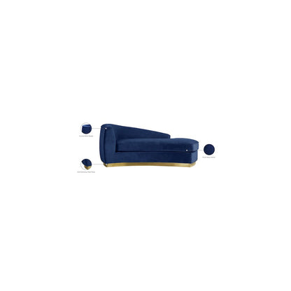 Julian Navy Velvet Chaise