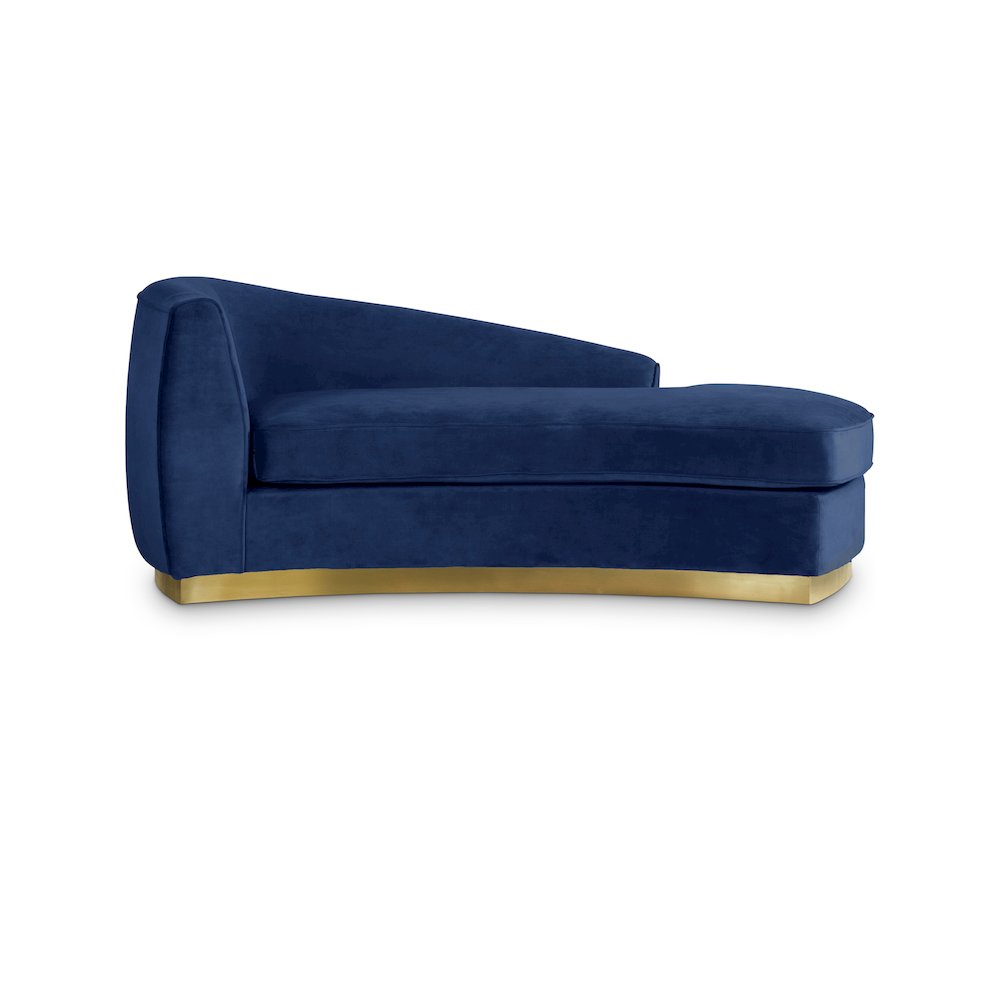 Julian Navy Velvet Chaise
