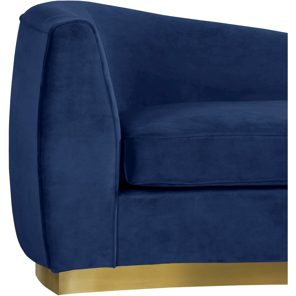 Julian Navy Velvet Chaise