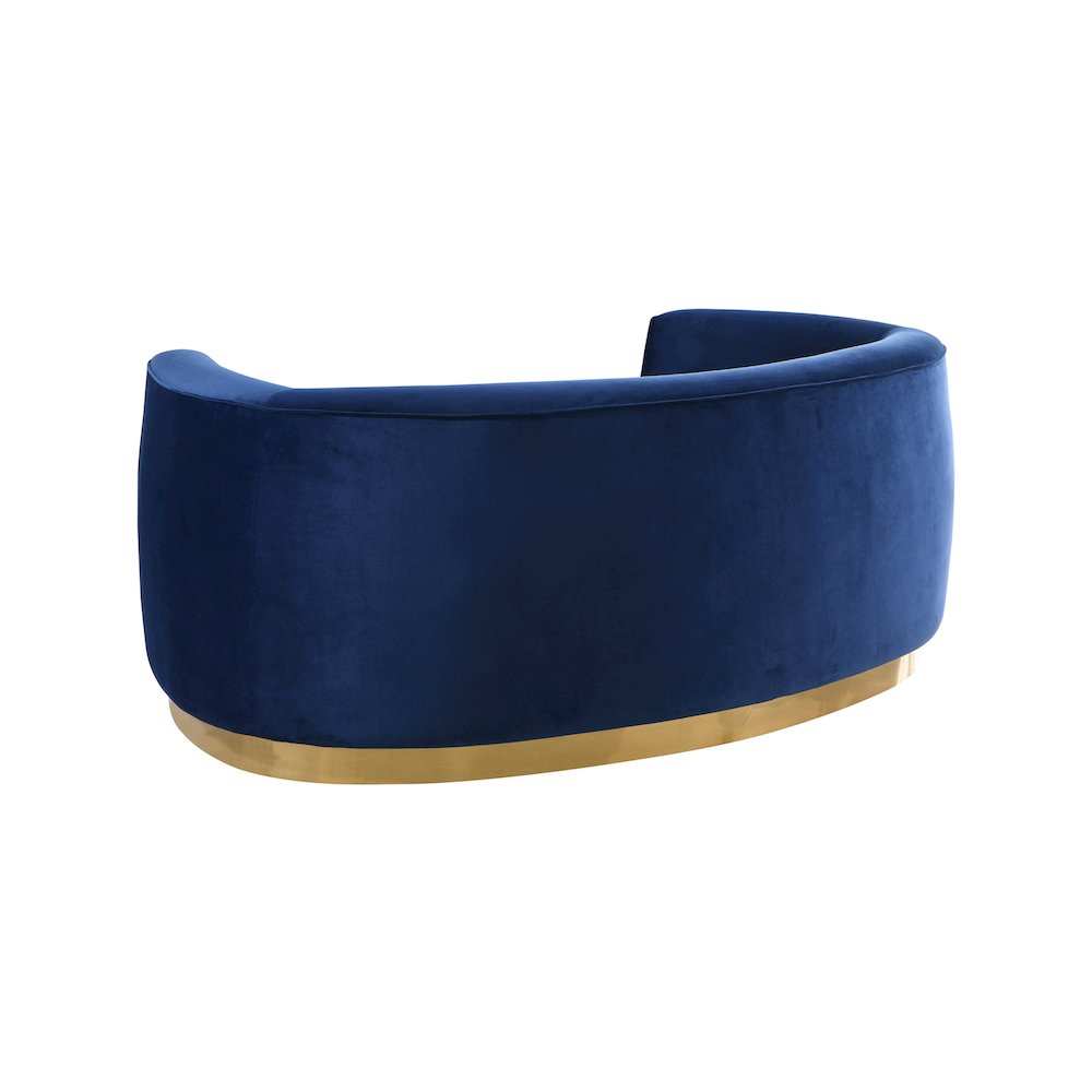 Julian Navy Velvet Loveseat
