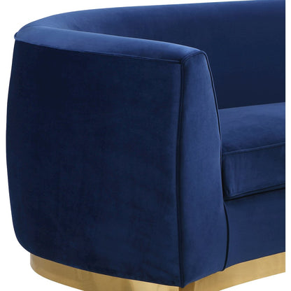 Julian Navy Velvet Loveseat