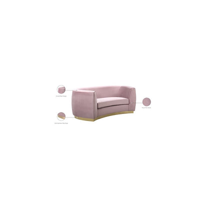 Julian Pink Velvet Loveseat