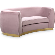 Julian Pink Velvet Loveseat