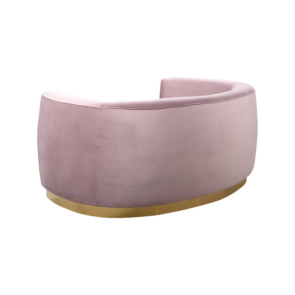 Julian Pink Velvet Loveseat