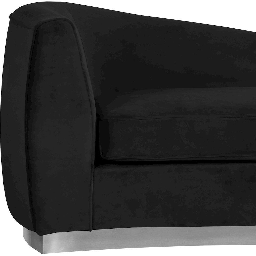 Julian Black Velvet Chaise