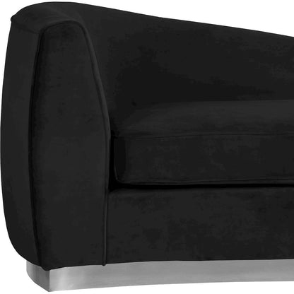 Julian Black Velvet Chaise