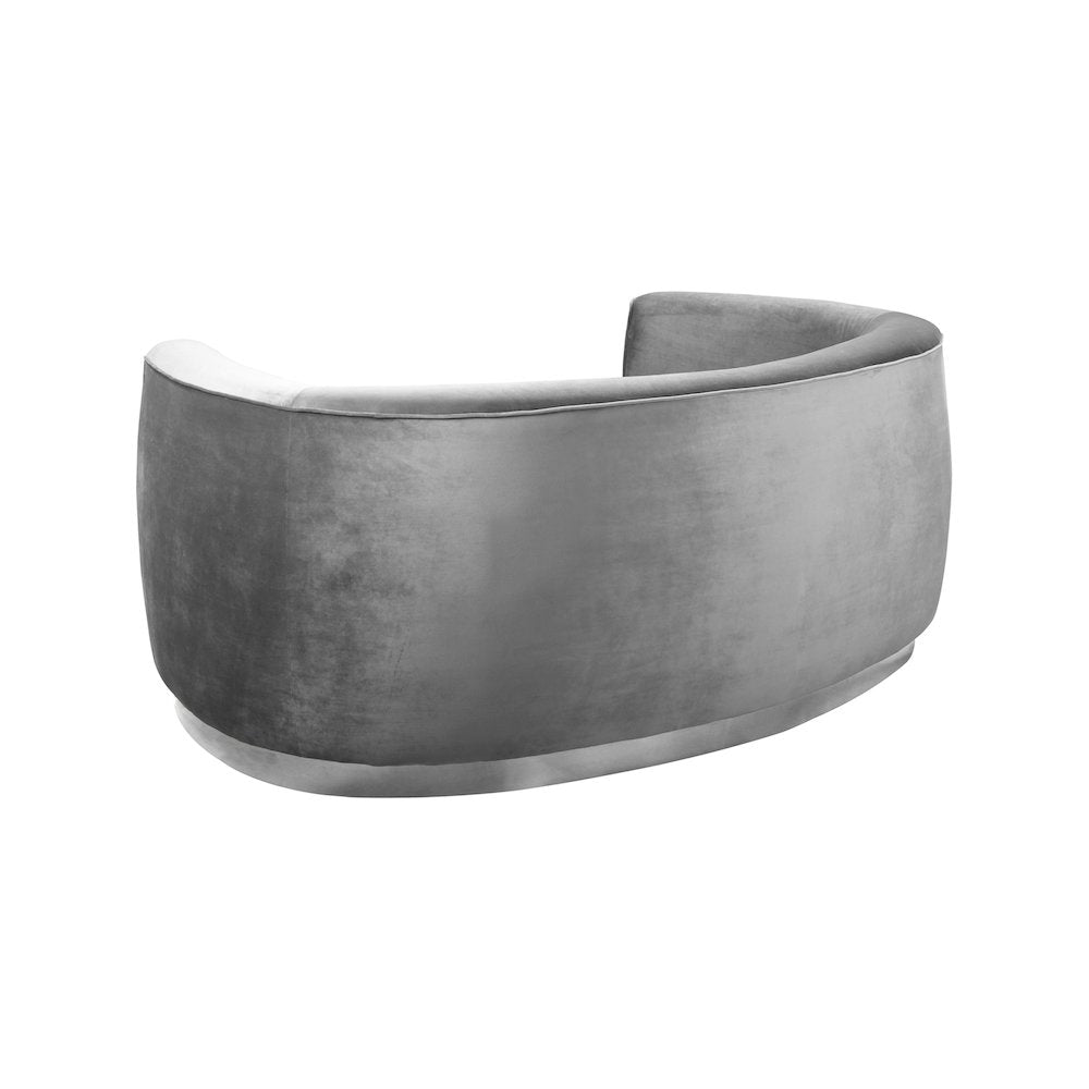 Julian Grey Velvet Loveseat