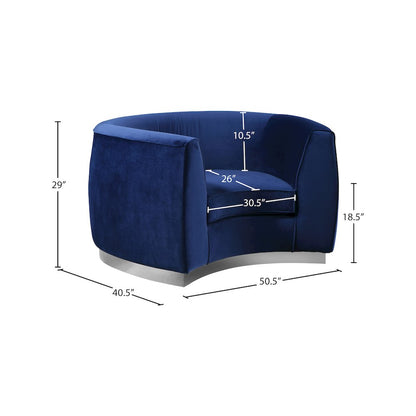 Julian Navy Velvet Chair