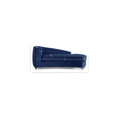 Julian Navy Velvet Chaise