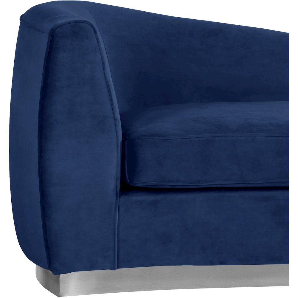 Julian Navy Velvet Chaise