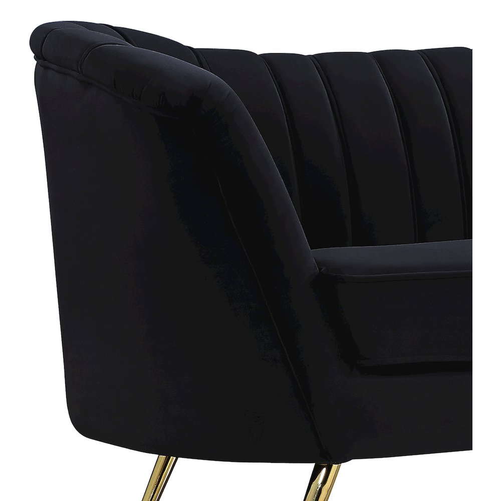 Margo Black Velvet Loveseat