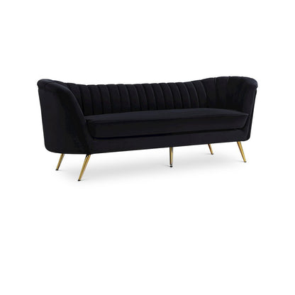 Margo Black Velvet Sofa