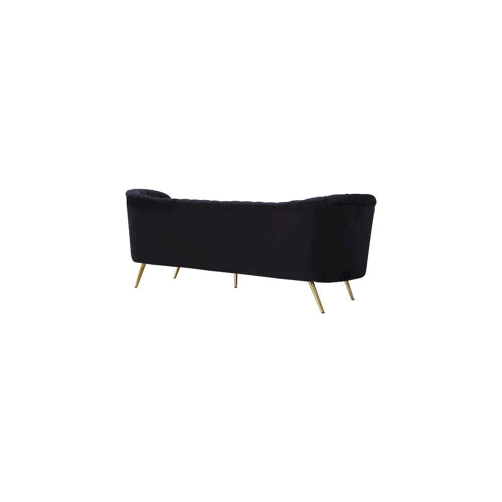 Margo Black Velvet Sofa