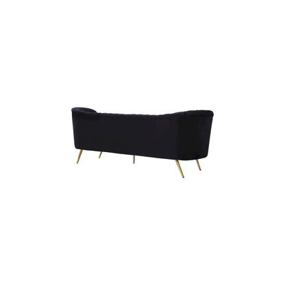 Margo Black Velvet Sofa