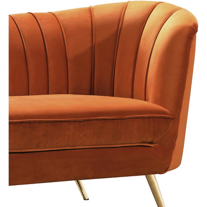 Margo Cognac Velvet Chair