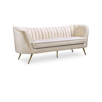 Margo Cream Velvet Sofa