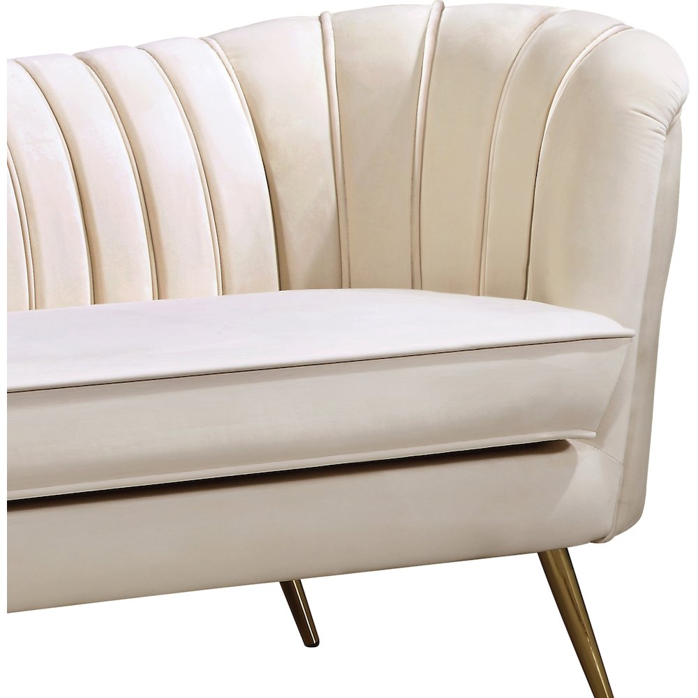 Margo Cream Velvet Sofa