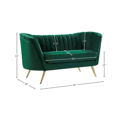 Margo Green Velvet Loveseat