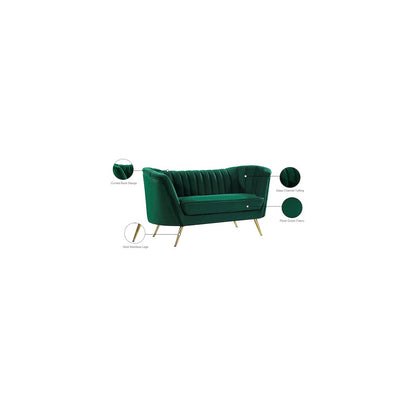Margo Green Velvet Loveseat