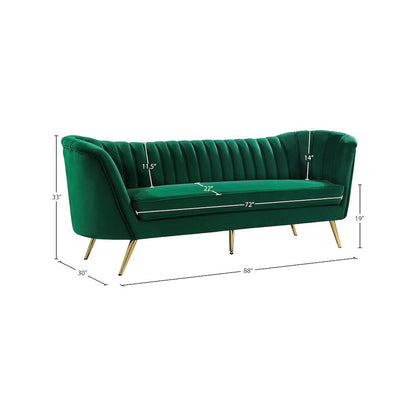 Margo Green Velvet Sofa