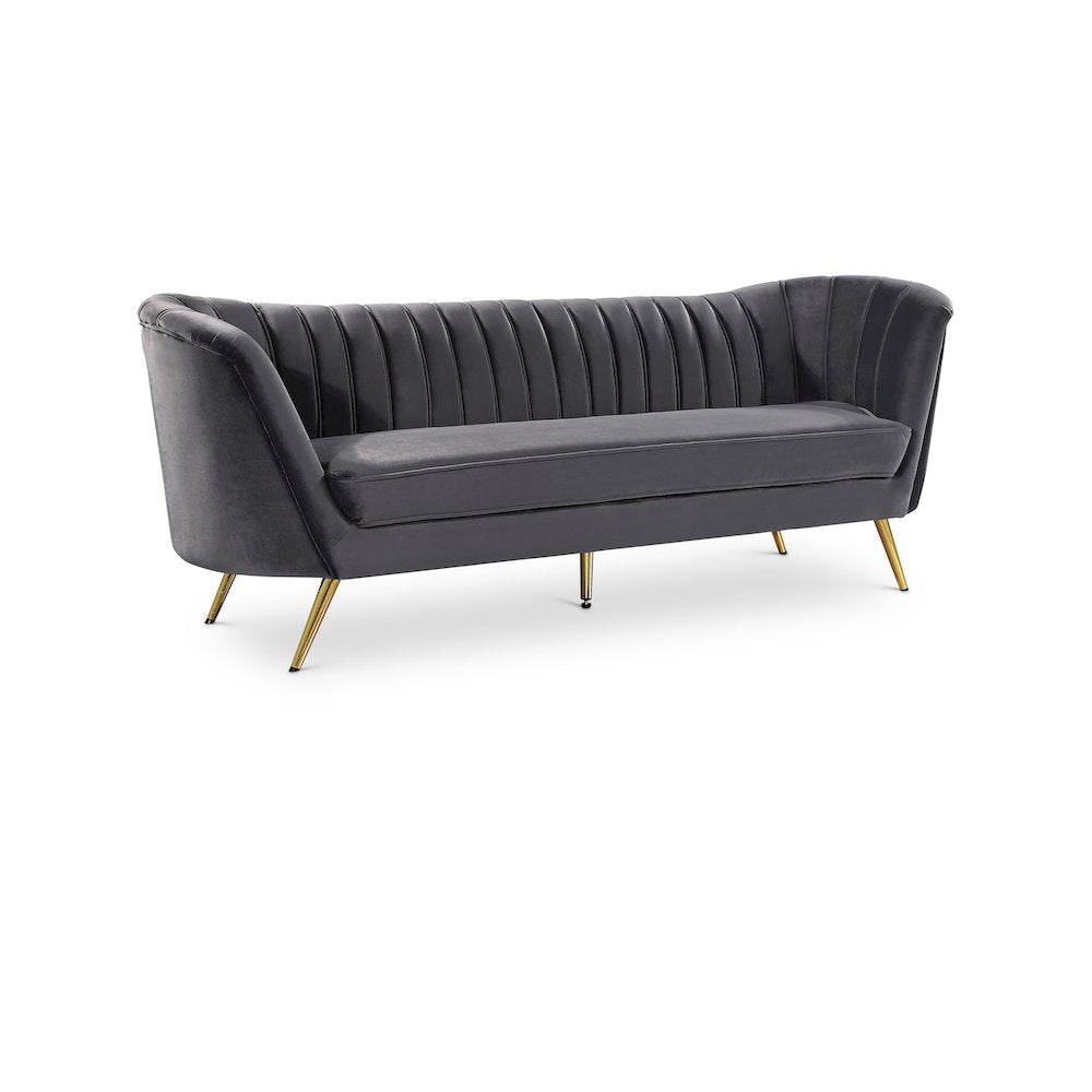 Margo Grey Velvet Sofa