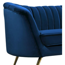 Margo Navy Velvet Loveseat