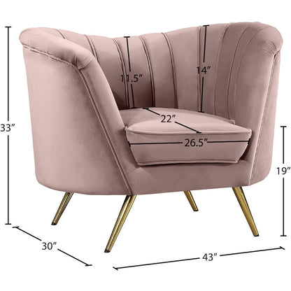 Margo Pink Velvet Chair