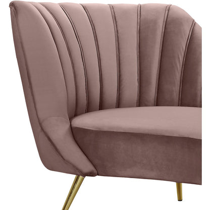 Margo Pink Velvet Chaise