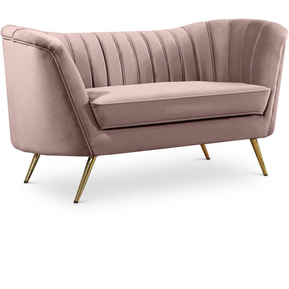 Margo Pink Velvet Loveseat