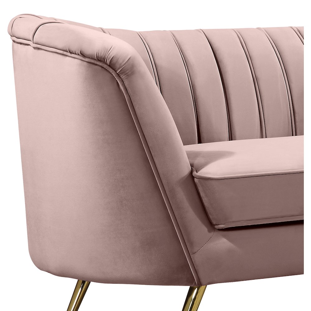 Margo Pink Velvet Loveseat