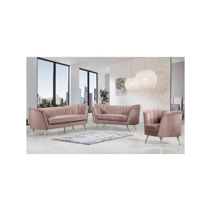 Margo Pink Velvet Loveseat