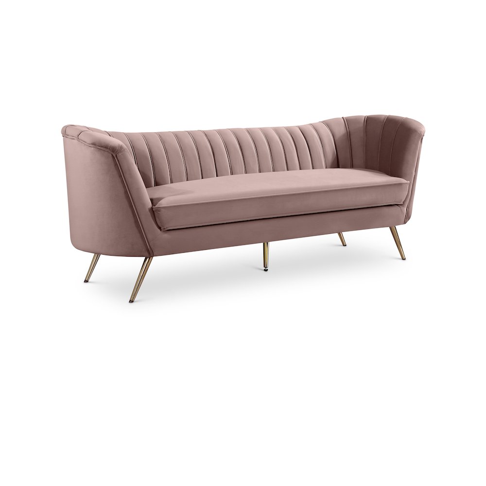 Margo Pink Velvet Sofa