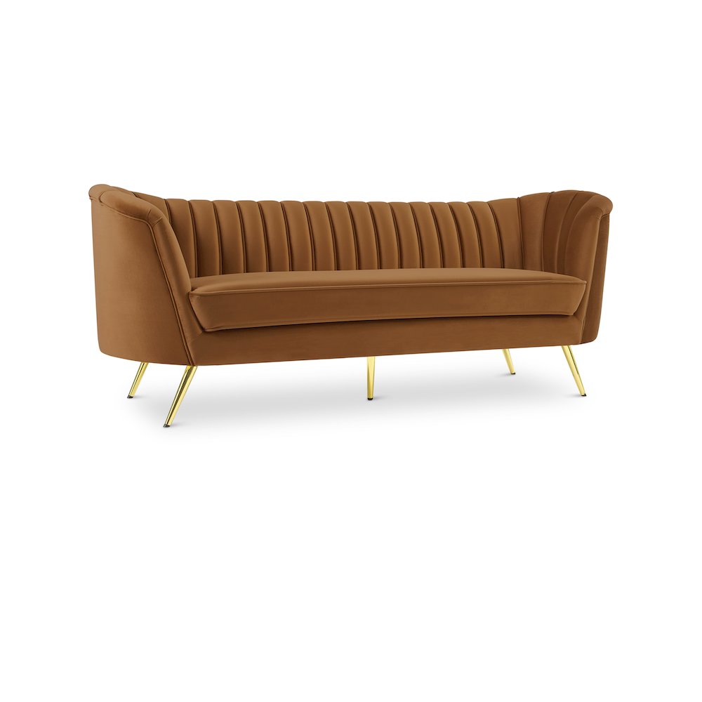Margo Saddle Velvet Sofa