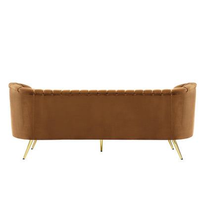 Margo Saddle Velvet Sofa