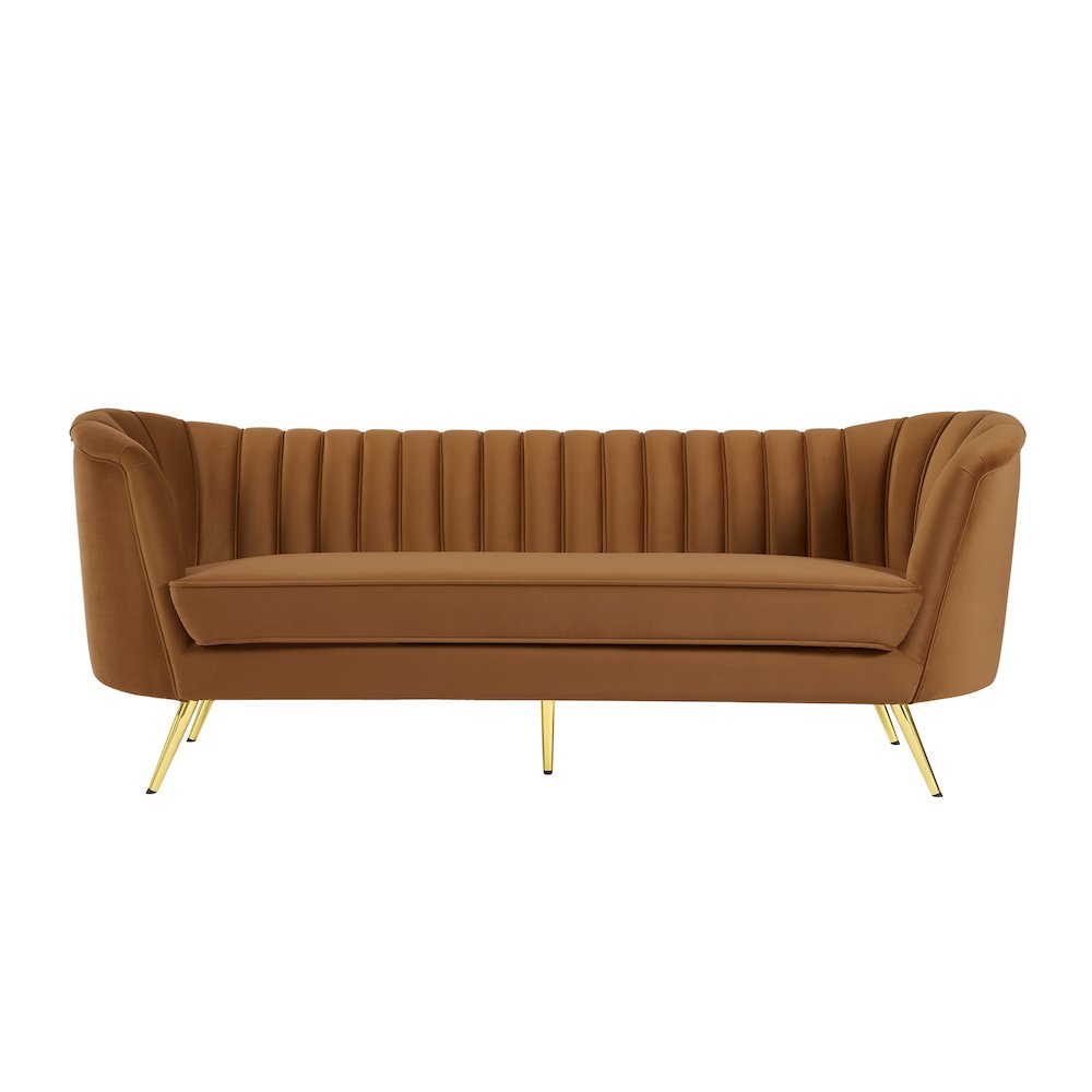Margo Saddle Velvet Sofa