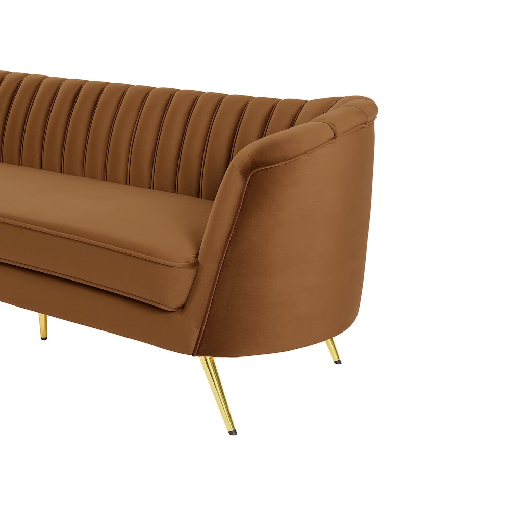 Margo Saddle Velvet Sofa