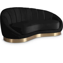 Shelly Black Velvet Chaise