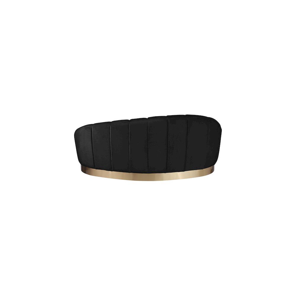 Shelly Black Velvet Chaise