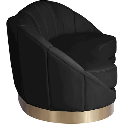 Shelly Black Velvet Sofa