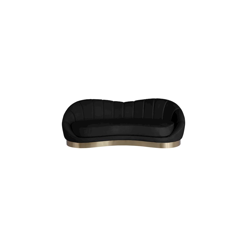 Shelly Black Velvet Sofa