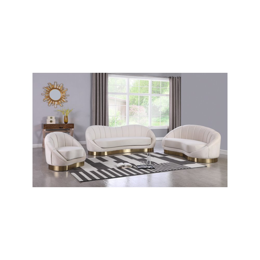 Shelly Cream Velvet Chair