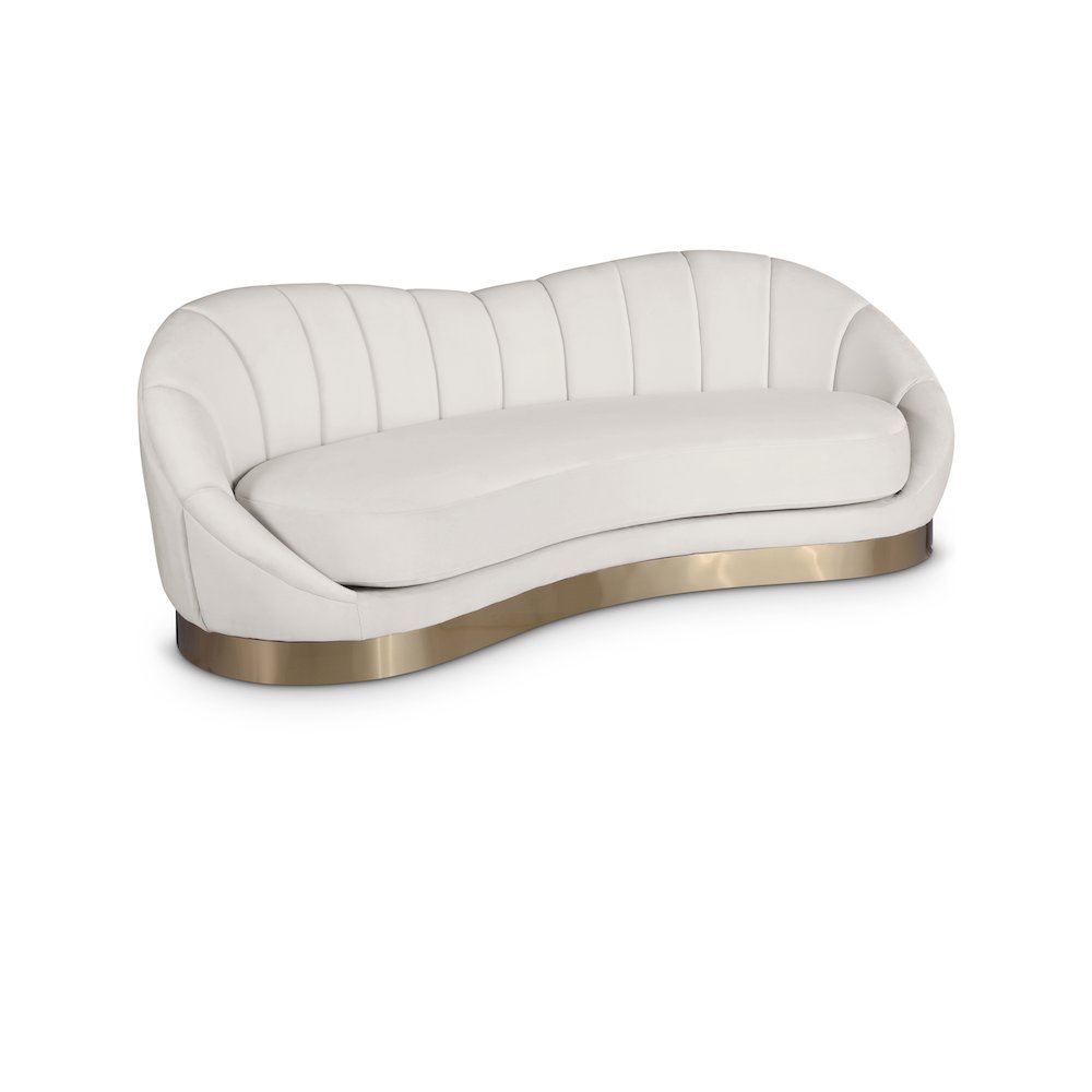 Shelly Cream Velvet Sofa