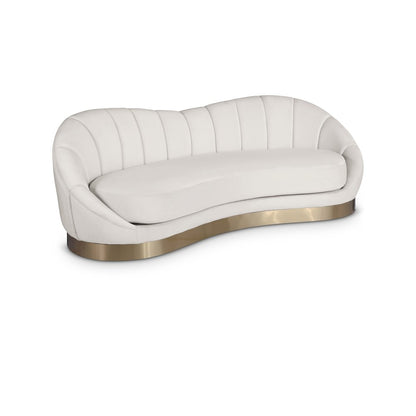 Shelly Cream Velvet Sofa