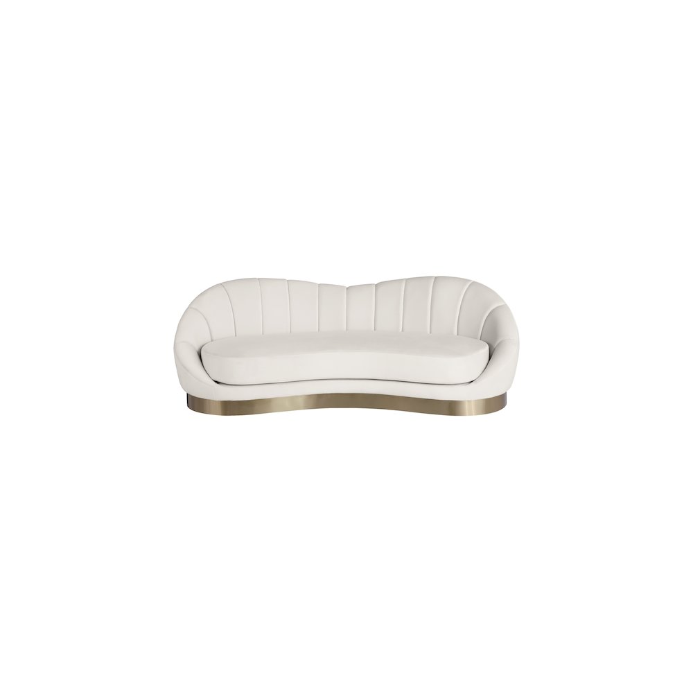 Shelly Cream Velvet Sofa