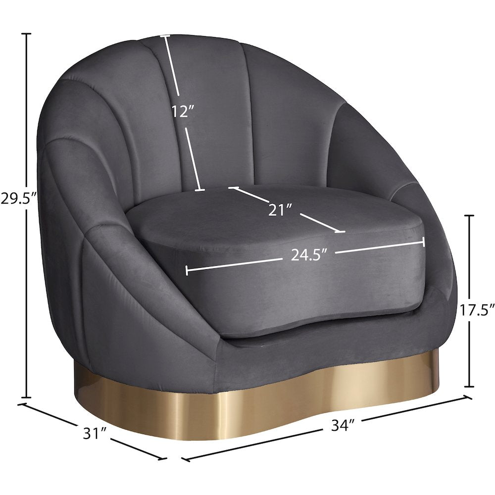 Shelly Grey Velvet Chair