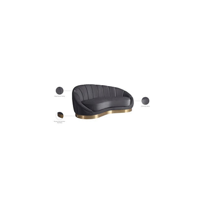 Shelly Grey Velvet Chaise
