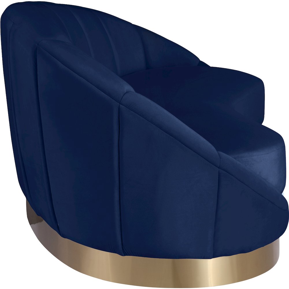 Shelly Navy Velvet Chaise
