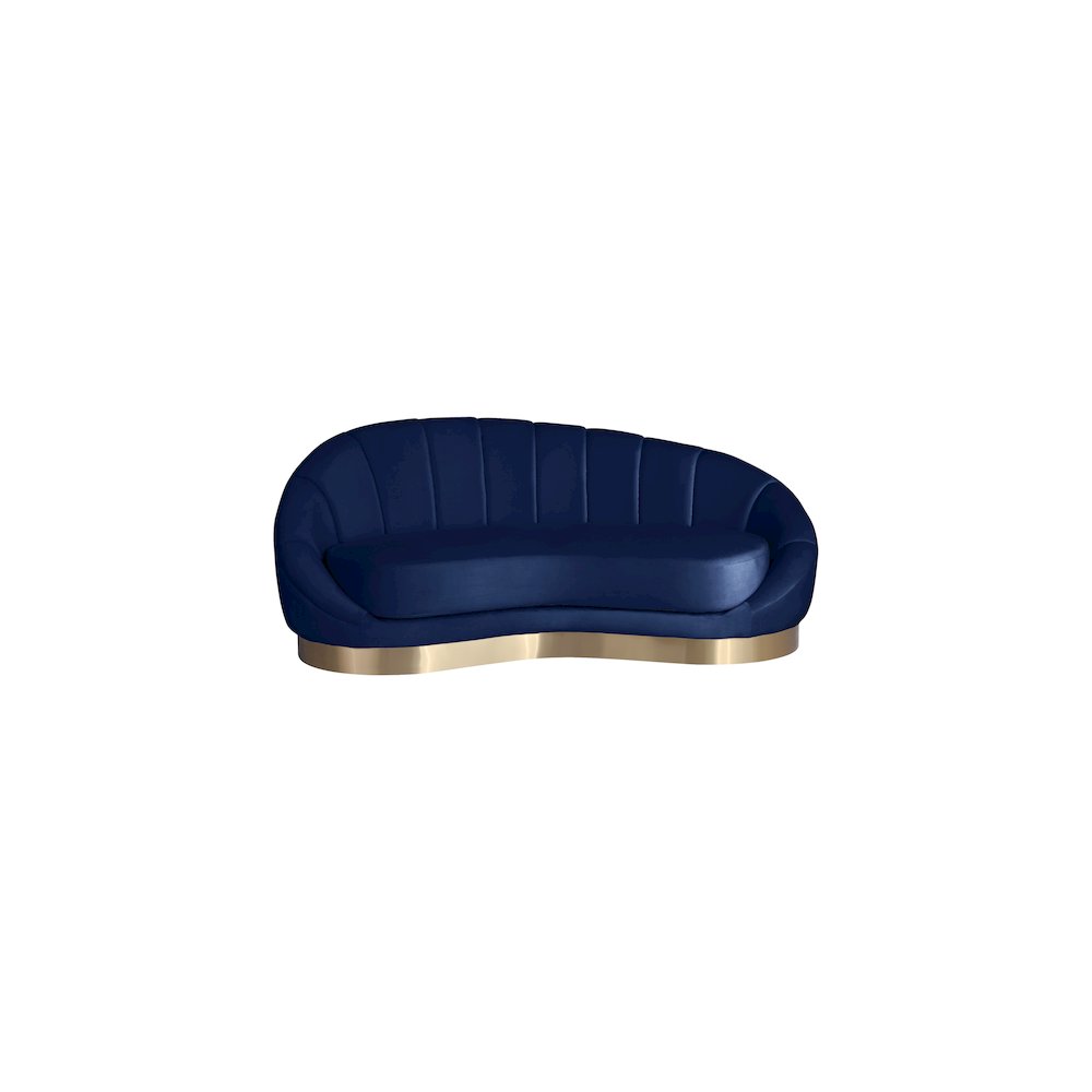 Shelly Navy Velvet Chaise
