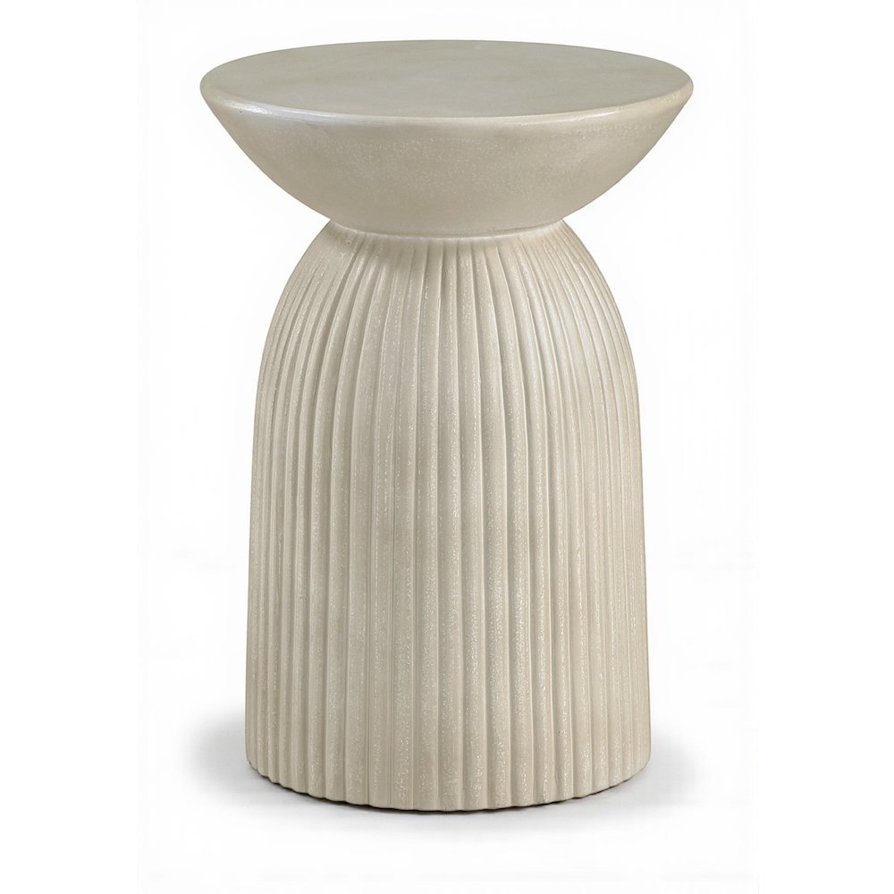 Opani Beige Concrete Indoor/Outdoor End Table