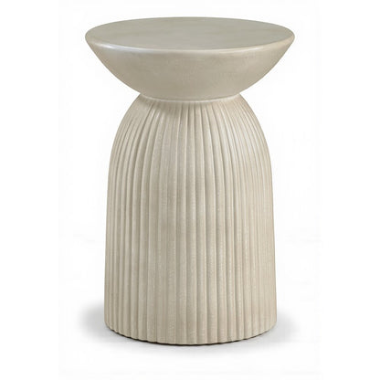 Opani Beige Concrete Indoor/Outdoor End Table